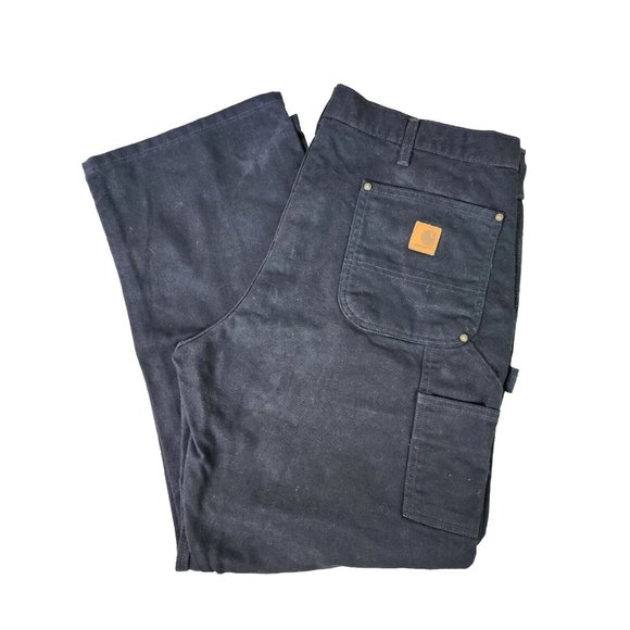 Carhartt B136 38x30 (Actual 37x28) Double Knee Pants Black Duck